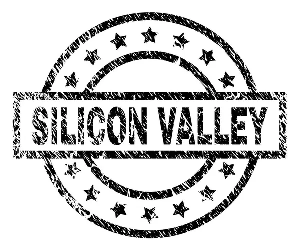 Streszczenie teksturowanej plombie Silicon Valley — Wektor stockowy