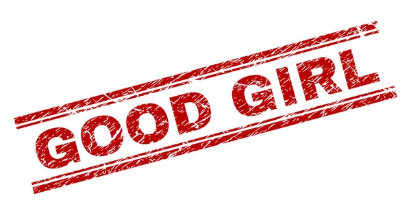Sceau d'étanchéité texturé rayé GOOD GIRL — Image vectorielle