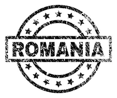 Dokulu Romanya damga mühür çizik