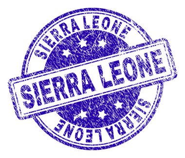 Dokulu Sierra Leone damga mühür çizik