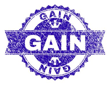 Grunge kazanç damga mühür kurdele ile dokulu