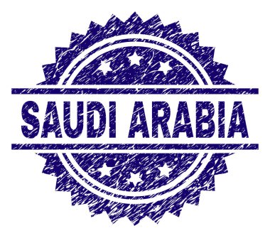 Grunge Suudi Arabistan damga mühür dokulu