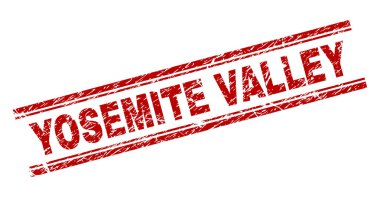 Grunge Yosemite Vadisi'nden damga mühür dokulu