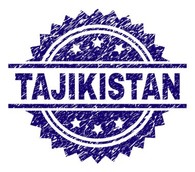 Grunge Tacikistan damga mühür dokulu