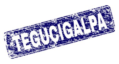 Yuvarlatılmış dikdörtgen damga çizilmiş Tegucigalpa çerçeveli