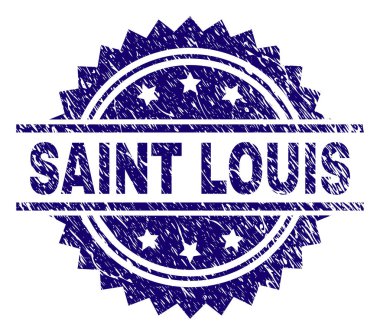 Grunge Saint Louis damga mühür dokulu