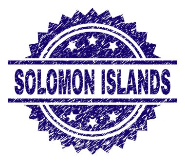 Dokulu Solomon Adaları damga mühür çizik