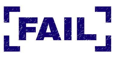 Dokulu başarısız damga mühür köşeler arasında çizik