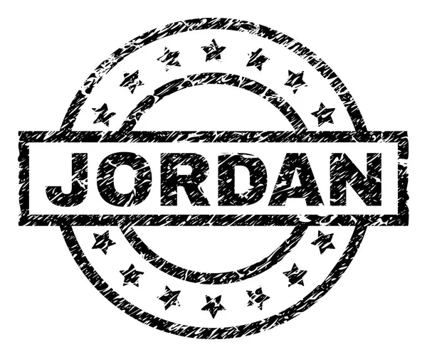 Grunge getextureerde Jordanië stempel-zegel — Stockvector