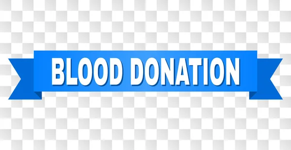 Blå rand med blod Donation titel — Stock vektor
