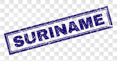 Grunge Surinam dikdörtgen damgası