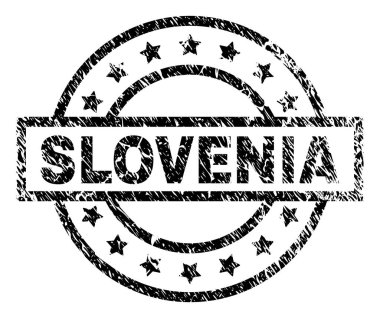 Grunge Slovenya damga mühür dokulu