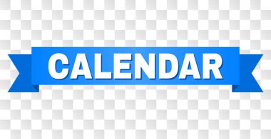 Takvim metin ile mavi bant