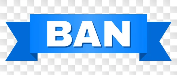 Bande bleue avec légende BAN — Image vectorielle