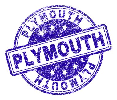 Grunge Plymouth damga mühür dokulu