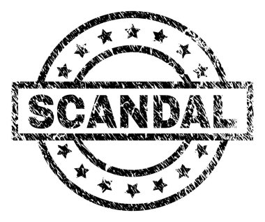 Dokulu skandal damga mühür çizik