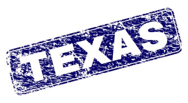 Yuvarlatılmış dikdörtgen damga grunge Texas çerçeveli