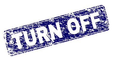 Grunge Turn Off yuvarlatılmış dikdörtgen damga çerçeveli