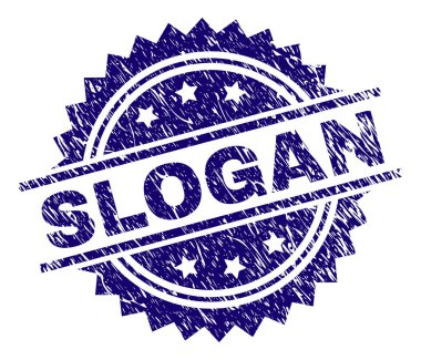 Grunge sloganı damga mühür dokulu