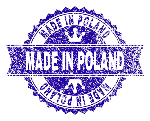 Raspadinha texturizada feita no selo da POLÓNIA com fita — Vetor de Stock