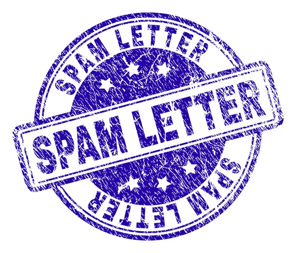 Zerkratzt texturierten Spam Brief Stempel Siegel — Stockvektor