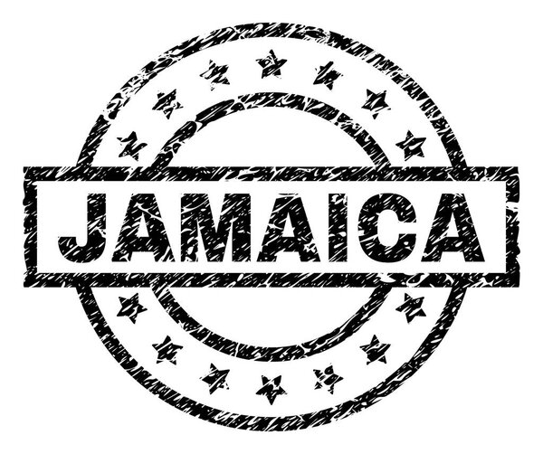 Grunge Textured JAMAICA Stamp Seal