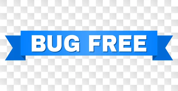 Ruban bleu avec légende BUG FREE — Image vectorielle