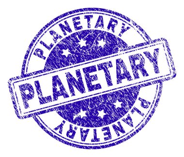 Dokulu gezegen damga mühür çizik