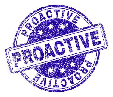 Grunge proaktif damga mühür dokulu