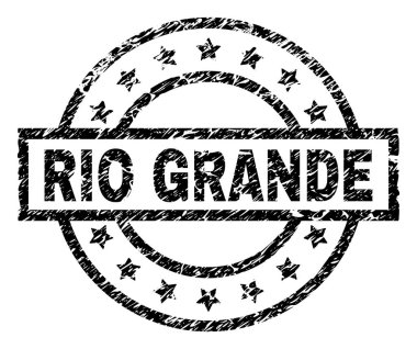 Dokulu Rio Grande damga mühür çizik