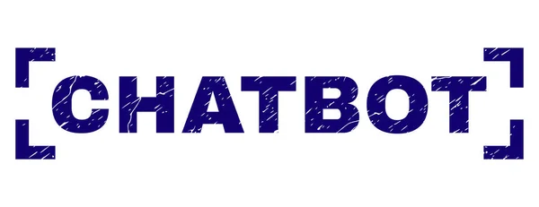 Sello de sello CHATBOT texturizado Grunge dentro de las esquinas — Vector de stock