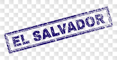 Çizilmiş El Salvador dikdörtgen damgası