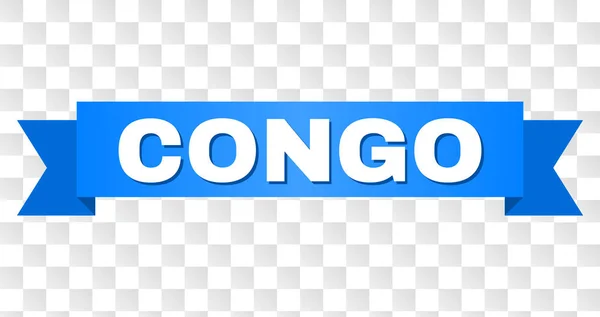 Μπλε λωρίδα με λεζάντα Κονγκό — Διανυσματικό Αρχείο