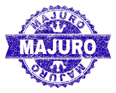 Kurdele ile dokulu Majuro damga mühür çizik