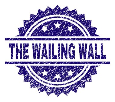 Çizik ağlama duvarı damga mühür dokulu