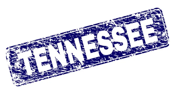 Gekraste Tennessee ingelijst afgeronde rechthoek stempel — Stockvector