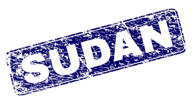 Yuvarlatılmış dikdörtgen damga çizilmiş Sudan çerçeveli