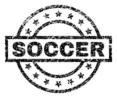 Grunge futbol damga mühür dokulu