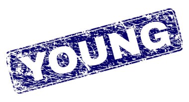 Yuvarlatılmış dikdörtgen damga çizilmiş genç çerçeveli