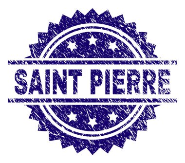 Grunge Saint Pierre damga mühür dokulu