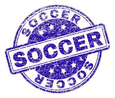 Grunge futbol damga mühür dokulu