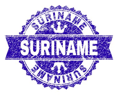 Dokulu Surinam damga mühür kurdele ile çizik