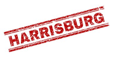 Dokulu Harrisburg damga mühür çizik