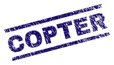 Dokulu helikopter damga mühür çizik