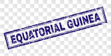 Grunge Ekvator Ginesi dikdörtgen damgası