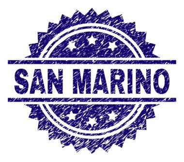 San Marino damga mühür grunge dokulu
