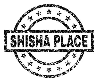 Grunge Shisha yer damga mühür dokulu