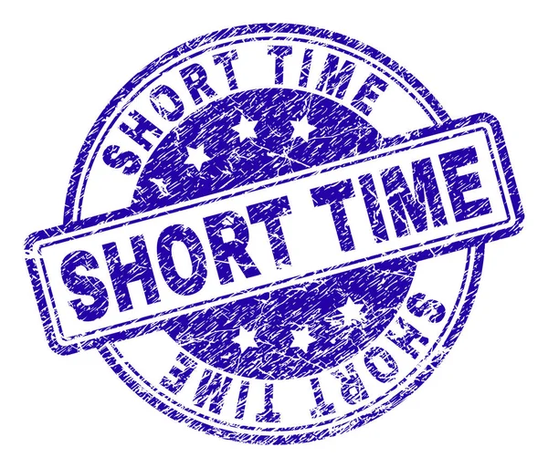 Selo de carimbo texturizado riscado SHORT TIME — Vetor de Stock