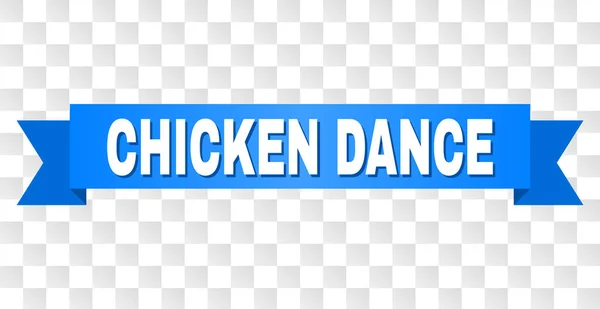 Kékszalag Chicken Dance képaláírással — Stock Vector