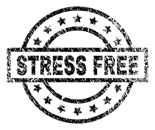 Grunge texturált stressz szabad pecsétbélyeg — Stock Vector